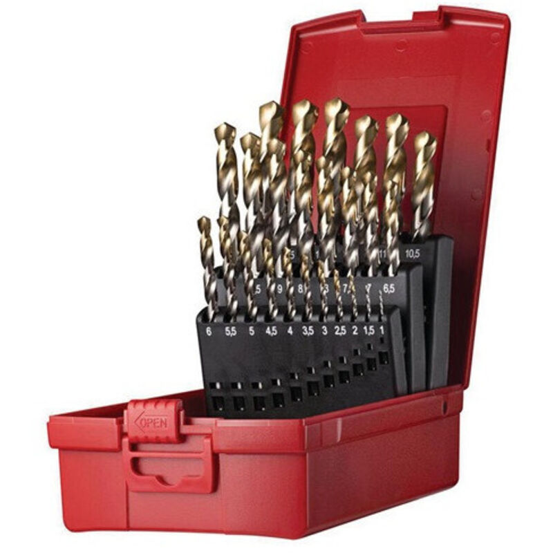 Dormer - Jeu de Foret hélicoidaux A095 din 338 TypN D.1-13x0.5mm hss 25 unités coffret plastique.