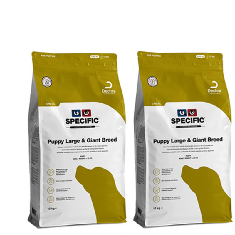 

Pienso para Cachorros Razas Gigantes PUPPY LARGE & GIANT BREED, CPD-XL, 24 kg (2 x 12 kg) - Specific