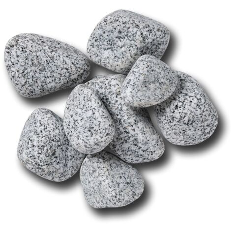 Speckled Bulk Bag 850 kg - 40-100 mm Silver/Grey Round & Oval Premium Cobbles - L100 x W100 x H80 cm