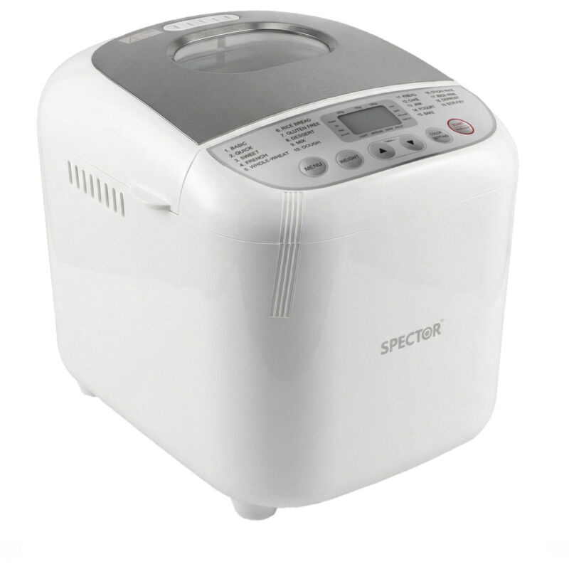 Spector Automatic Bread Maker Machine 2LB 19 in 1 600W Non Stick Stainless Steel