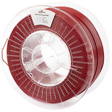Spectrum FILAMENTS Smart ABS Dragon Red, 1,75 mm, 1 kg de filament de haute qualité de Spectrum, fabriqué en UE pour imprimante 3D de bureau (80089)