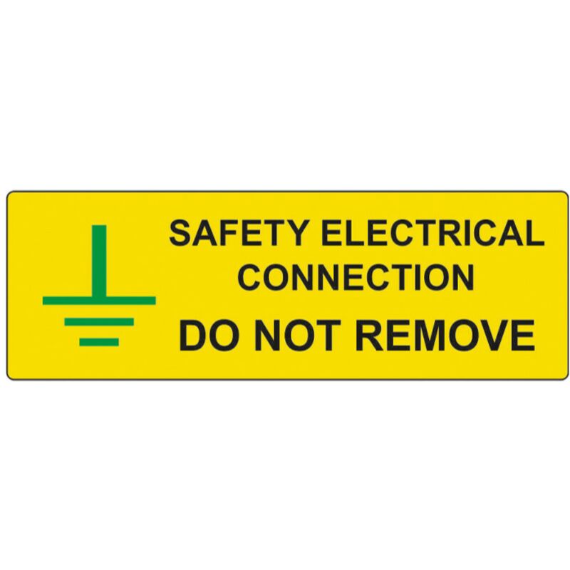 Spectrum Industrial - Safety Electrical Connection Safety Sticker (25 Pack) - 75 x 25mm