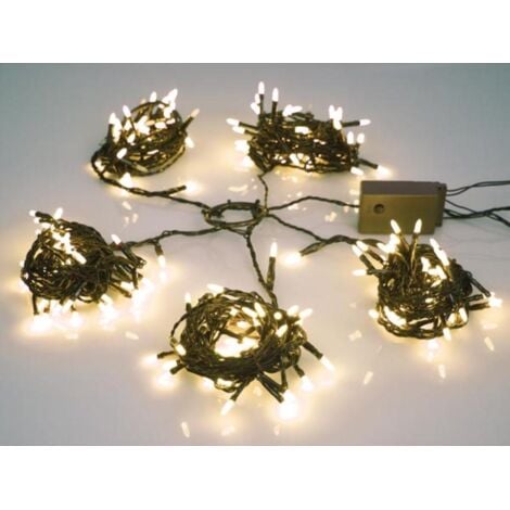 LIGHT CREATIONS Speed light led - 220 warmweie lampen - grunes kabel - modulator - 24 v fur einen 180 cm langen baum