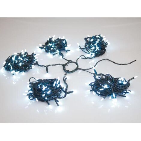Speed light led - 330 lampade bianche - filo verde - modulatore - 24 v per albero da 240 cm