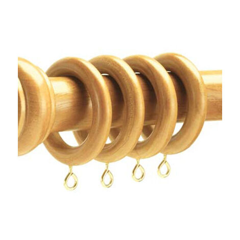 Linens Limited Value Range 28mm Wooden Curtain Rings 6 Pack 