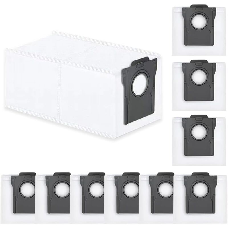 SpeHiate 10 Sacs à Poussière de Rechange pour Dreame L10s Pro Ultra Heat/ L10s Ultra Gen 2/ X40 Ultra/ L40 Ultra/ X30 Ultra/ X50 Ultra Complete/Mova