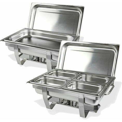 Speisenwärmer Set Warmhaltebehälter Chafing Dish (1 Schale + 4 Schalen)