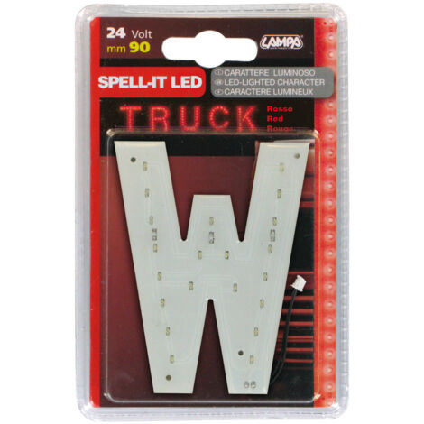 Spell-It Led, 90 mm, 24V - Rosso - W