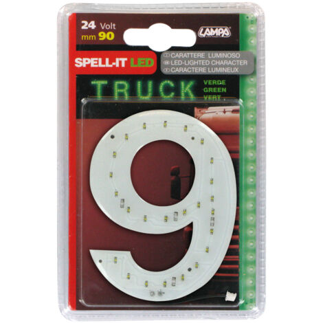 Spell-It Led, 90 mm, 24V - Verde - 9