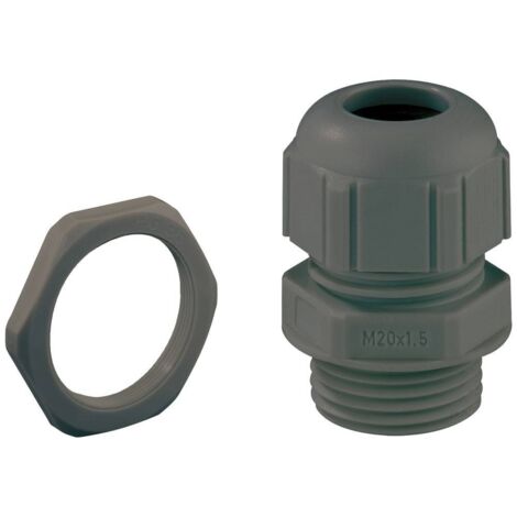 Spelsberg 22702001 Pressacavo filettato antiurto, con antistrappo, con controdado M20 Plastica Nero 1 pz.
