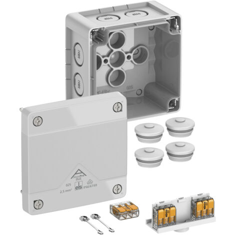 Spelsberg 40247001 Abzweigkasten (L x B x H) 92 x 92 x 60 mm Grau IP66, IP67, IP69 1 St.