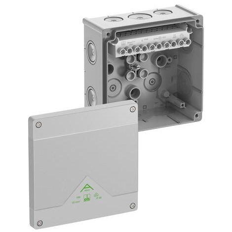 SPELSBERG ABOX 100-10² BOÎTE DE JONCTION PROFESSIONNELLE IP66 AVEC BORNIER À VIS SURÉLEVÉ, CERTIFIÉ VDE, POINTS DE FIXATION INTE