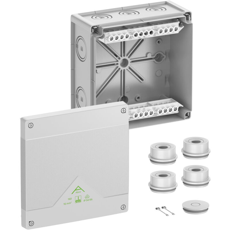 Spelsberg 81642001 Abzweigkasten (l X B X H) 182 X 182 X 90 Mm Grau Ip55, Ip66 1 St.