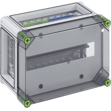 Spelsberg Automatengehäuse, transparent, Schutzart IP65, 14 TE, Schlagfestigkeit IK08, Schutzklasse II, Bemessungsisolationsspannung 400V AC, halogenfrei, 01511401