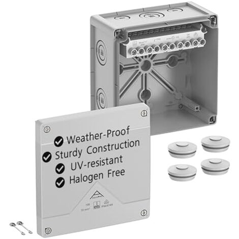 Spelsberg Boîte de dérivation, indice de protection IP66/IP67/IP69, max. 10², résistance aux chocs IK09, classe de protection II, Ui 690V AC, Ui 690V DC, DLG, DNV, VDE, sans halogène, 41042001