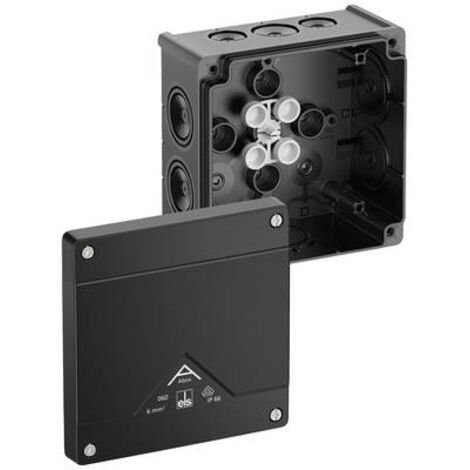 Spelsberg Boîte de dérivation, Indice de protection IP66, section de conducteur max. 6², Résistance aux chocs IK07, Classe de protection II, Ui 1000V AC, Ui 1000V DC, DLG, VDE, sans halogène, 80600001