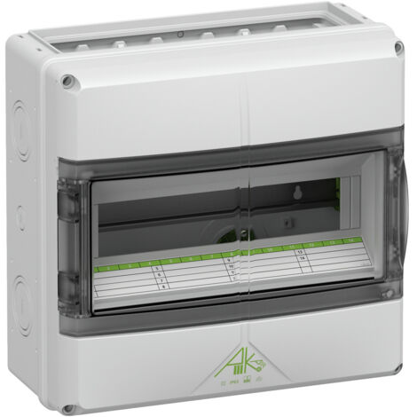 Spelsberg Kleinverteiler, grau, Schutzart IP65, 14 TE, Schlagfestigkeit IK08, Schutzklasse II, Bemessungsspannung 400V AC, DLG, UL-EU, VDE, halogenfrei, 73351401