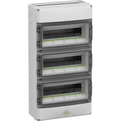Spelsberg Petit distributeur, gris, indice de protection IP65, 42 TE, résistance aux chocs IK08, classe de protection II, tension nominale 400V AC, DLG, UL-EU, VDE, sans halogène, 73354201