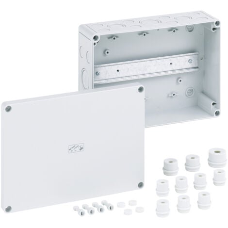 SPELSBERG Abzweigkasten IP66 180x254x90mm gr Kst Tragschien Wand/Decke halogenfrei RK4/25-L