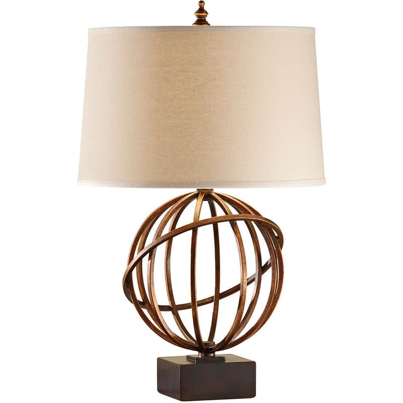 Spencer - 1 Light Table Lamp Firenze Gold, E27 - Elstead