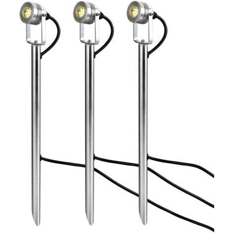 Spennymoor Starter kit che include 3 faretti da 12 V, 3 poli, cavo da 6 m e trasformatore da 12 V, IP54
