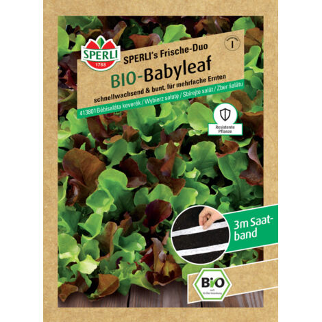 Sperli BIO Babyleafsalat Mischung Saatband Gemüsesamen