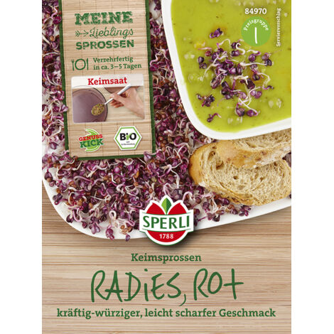 Sperli BIO Keimsprossen-Saat Radies rot Gemüsesamen