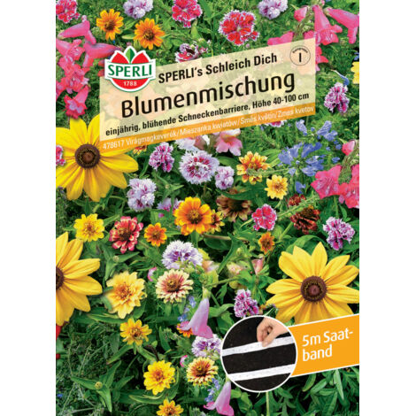 Sperli Blumenmischung Blühende Schneckenbarriere SPERLI's Schleich Dich Saatband Gemüsesamen