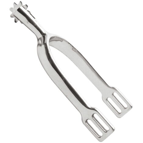 Speroni da dressage uomo in acciaio inox con rotella 35 mm