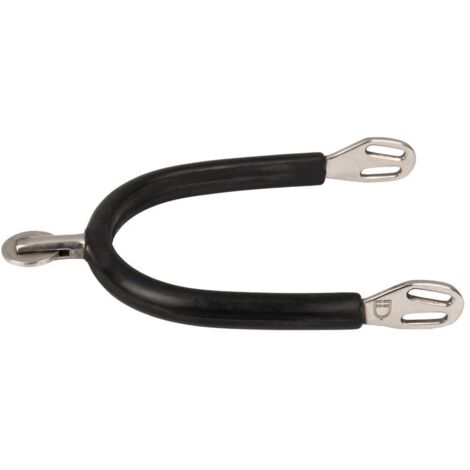 Speroni inglesi in acciaio inox rivestiti in gomma con rotella orizzontale: 30 mm