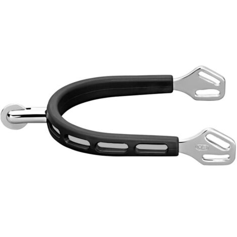 Speroni inglesi ultra fit extra grip in acciaio ricoperto in gomma con gambo 30 mm e rotella liscia