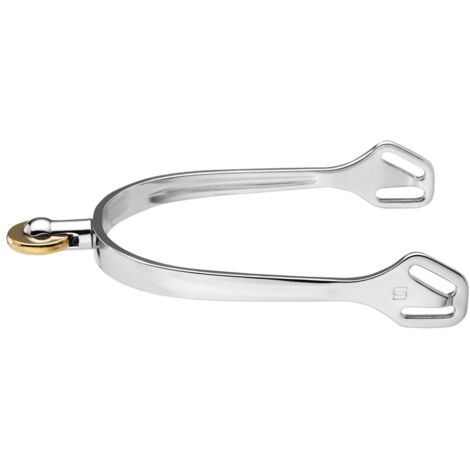Speroni inglesi ultra fit in acciaio con gambo 25 mm e rotella dorata