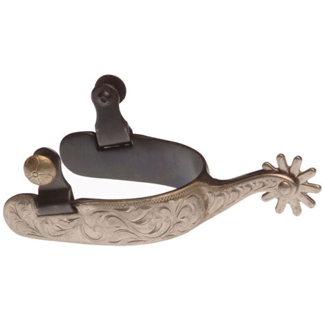 Speroni western bruniti stretti con lavorazione flowers