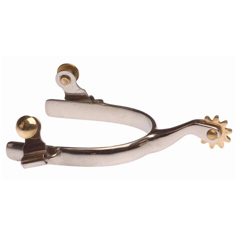 Speroni western lisci in acciaio inox con rotella
