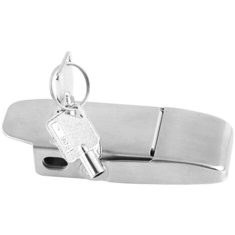Sperren Sie Haspe Schnalle aus Edelstahl Kabinett Verriegelung Selbstschließende Werkzeug Hardware Feder Last Toggle Latch Clamp Box Fall Versand Gerät (A108B-)