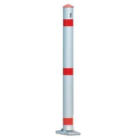 Sperrpfosten Aluminium natur Ø 75 mm kippbar, zum Aufdübeln