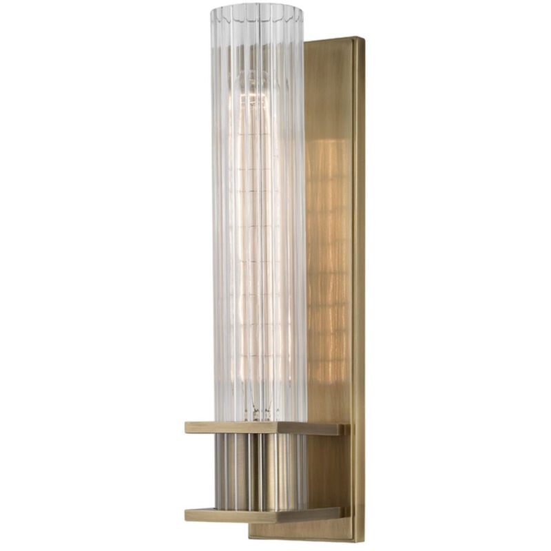 Sperry Applique murale à 1 lumière en laiton, verre
