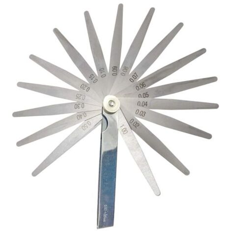 Spessimetro Calibro Spessori 16 lame 0,02mm 1,00mm Misuratore Spessori Fessure
