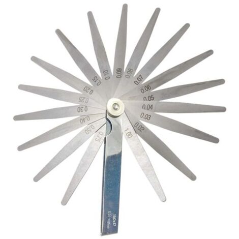 Spessimetro Calibro Spessori 17 lame 0,02mm 1,00mm Misuratore Spessori Fessure