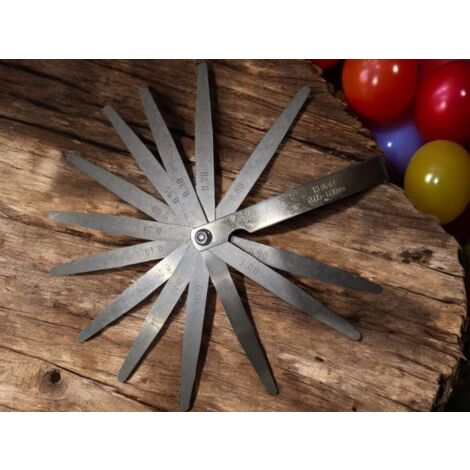 Spessimetro Valvole di Precisione 13 Lame Strumento Misura Imperiale 0,05 A 1,0