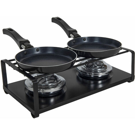 Spetebo – Appareil à raclette pour 2 personnes – Set sans électricité – Matériau métal – Dimensions 30x15x8.5cm – Poêlons antiadhésifs 26cm