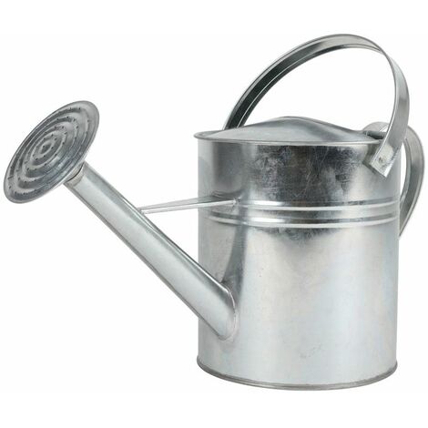 Spetebo – Arrosoir en zinc 5 litres – Tôle galvanisée pour durabilité – Long bec verseur pour arrosage précis – Anse mobile pour transport facile