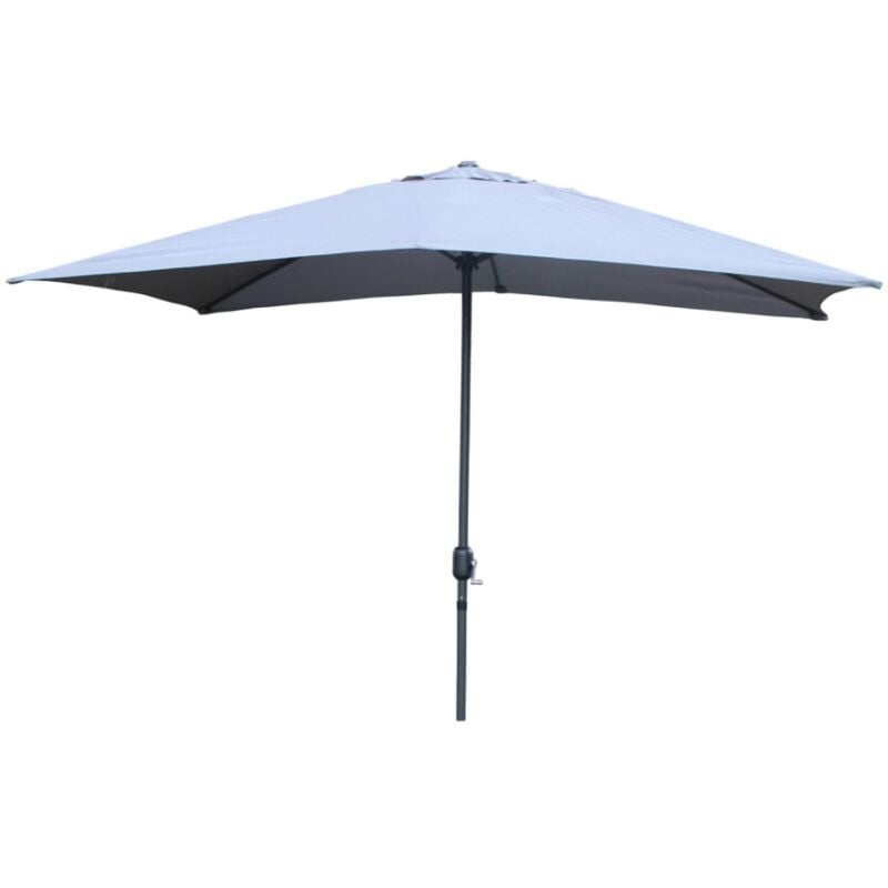 Concept-usine - spezia - Parasol rectangulaire 3x2 droit gris en aluminum