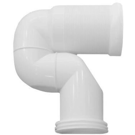 BB BÄDER BOUTIQUE Spezial S-Siphon für Stand-WC und Hock-WC kürzbar für senkrechten Abgang inklusive Dichtungen