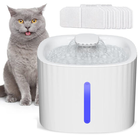 Spezieller 3-Liter-Trinkbrunnen für Katzen und Hunde, geräuschloser Katzenbrunnen mit LED-Wasserstandsanzeige und 6 Aktivkohlefiltern