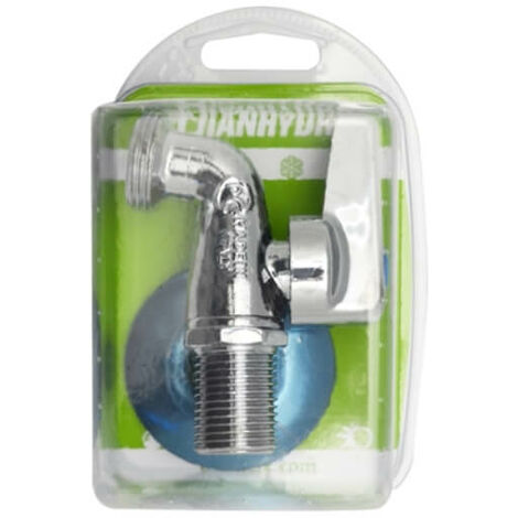 Sphere Chrome Waschmaschine Wasserhahn mit Rosette Blister 1/2 x 3/4 Pn 10 Faidf