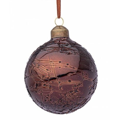 Sphère glacée marron 12x D80