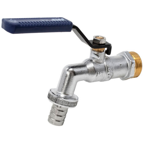 SPHÈRE ROBINET D'ARROSAGE AVEC RACCORD POUR TUYAU D'ARROSAGE - 3/4-3/4