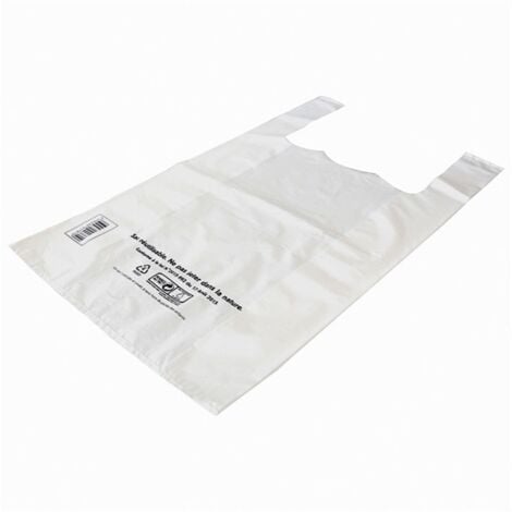 PUBLI EMBAL SPHERE - Sac bretelle reutilisable pebd blanc 50 mic x100 26x12x45cm