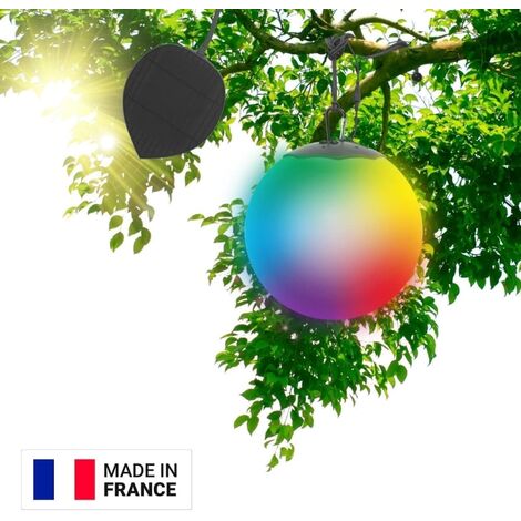 Sphère Solaire LED RGB [2023] Boule lumineuse Étanche télécommandée